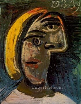  walter Painting - Tete de femme aux cheveux blonds Marie Therese Walter 1939 Cubist